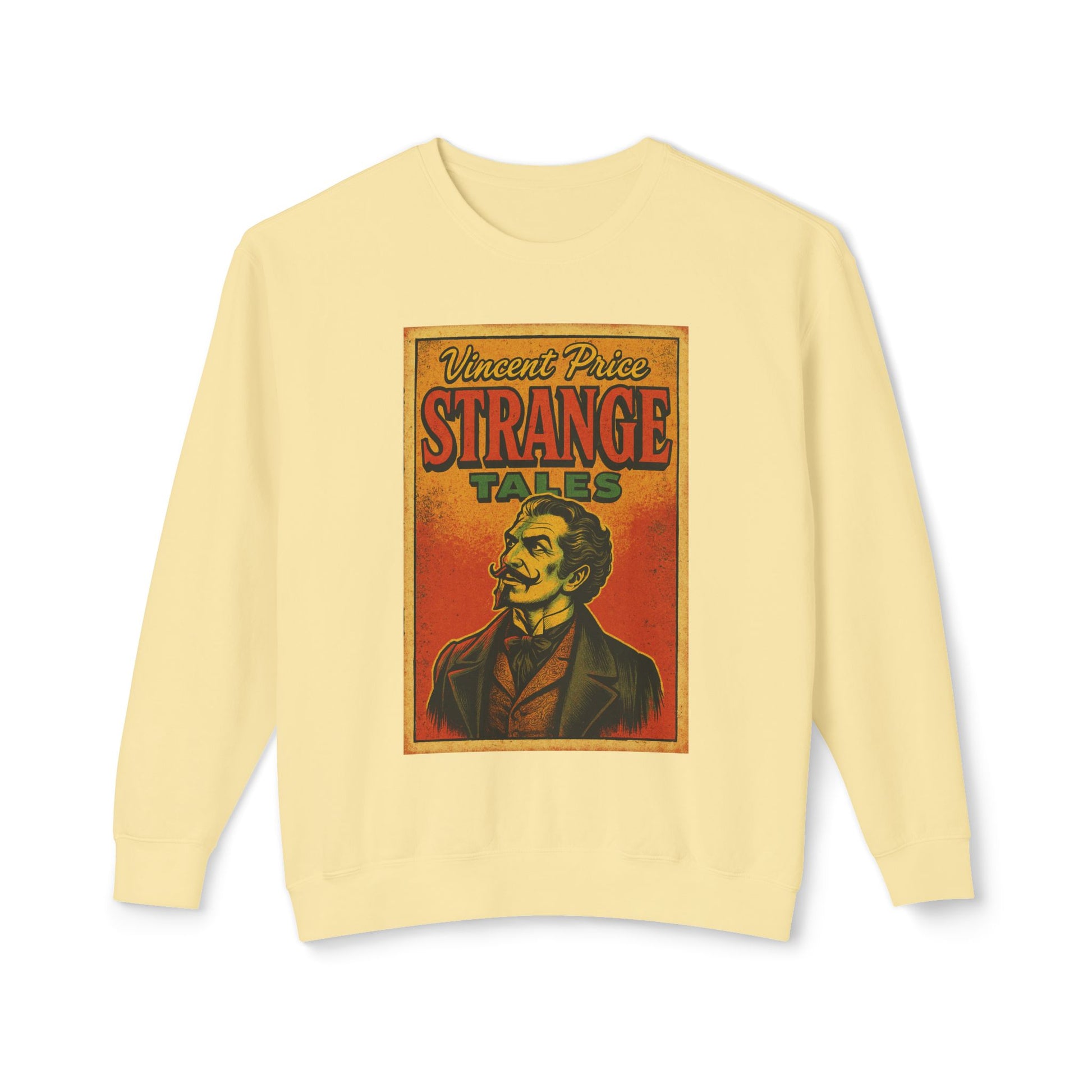 Vincent Price Vintage-Inspired Crewneck Sweatshirt - Perfect Gift for Book Lovers, Halloween, Casual Wear, Literary Enthusiasts, Cozy Layer Sweatshirt Printify Butter S