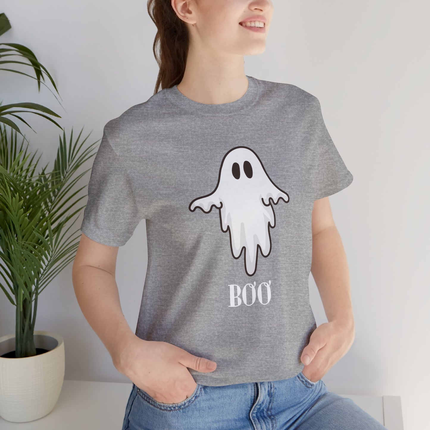 Halloween Ghost  TShirt,  Cute Ghost Shirt, Spooky Season Tee, Halloween Party T-Shirt, Autumn Style T Shirt, Trick or Treating Style, T-Shirt Printify   