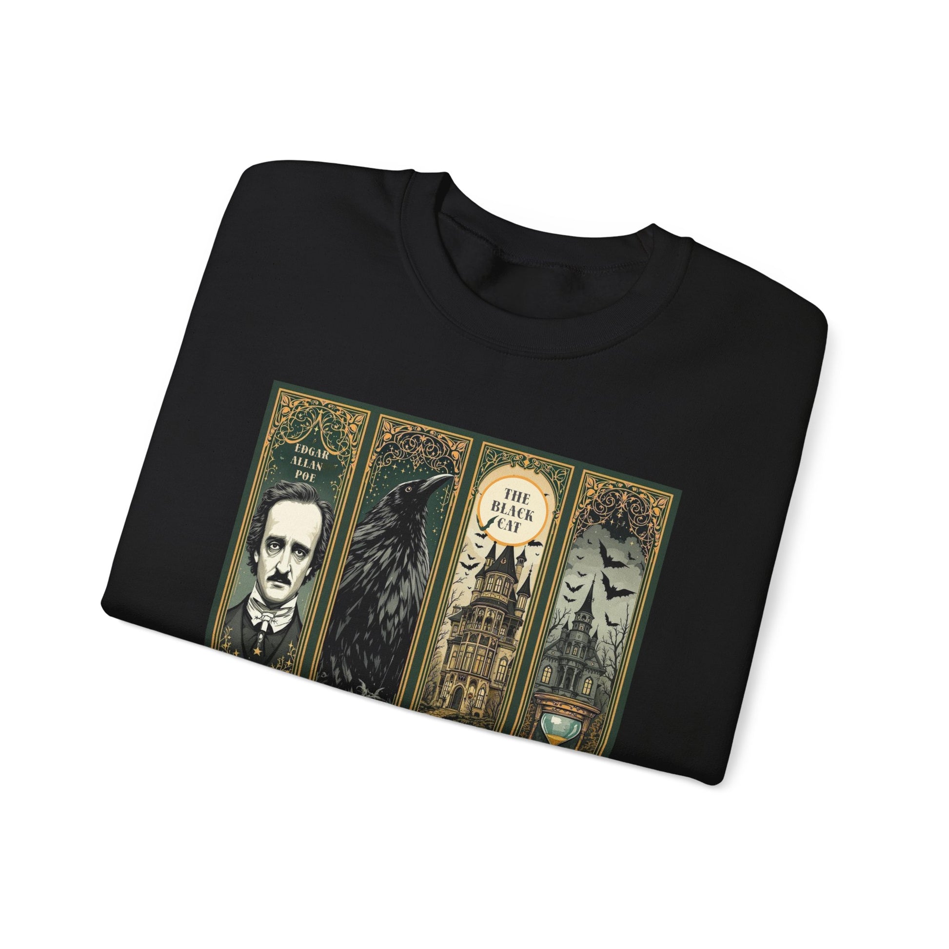 Edgar Allan Poe Sweatshirt The Raven Nevermore Gothic Horror Sweater Dark Academia Macabre Halloween Gift for Book Lovers Birthday Christmas Sweatshirt Printify