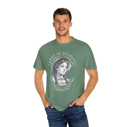 Vintage Anne of Avonlea T-Shirt, Anne of Green Gables Merch Literary Gift Book Lover Tee Anne With An E Carrots Design L.M. Montgomery Fan
