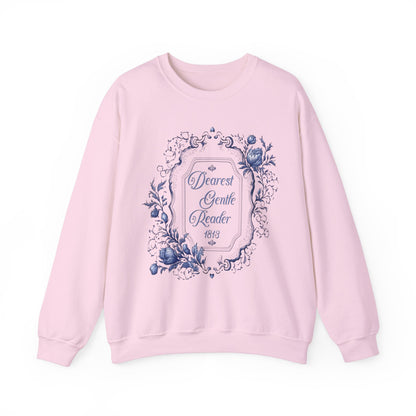 Dearest Gentle Reader Sweatshirt Regency England Ton Society Papers Gift For Historical Romance Fan Drama Romance Reader Gift Bookclub Gift Sweatshirt Printify S Light Pink 