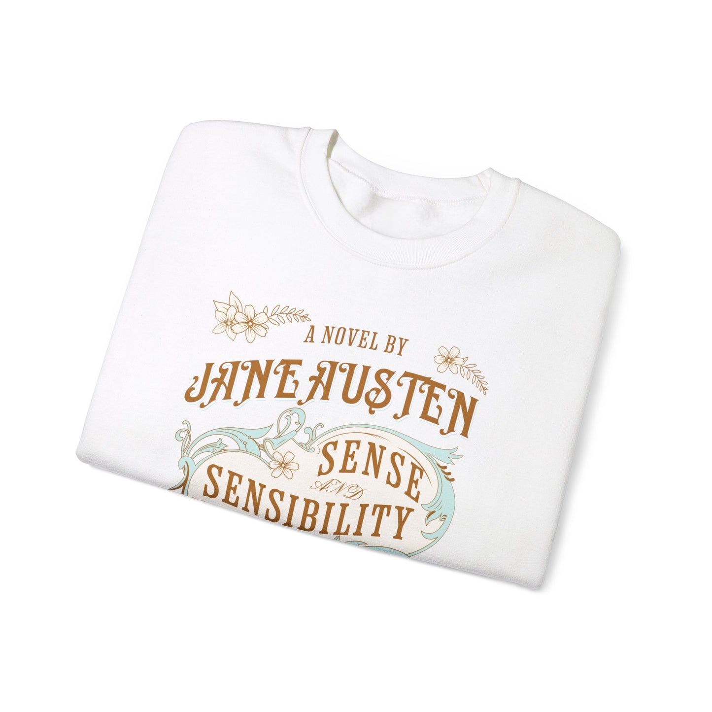 Jane Austen Sweatshirt, Sense & Sensibility Historical Romance Sweater, Bookish Literary Jane Austen Fan Art Gift, Gift for Her, Readers, Sweatshirt Printify   