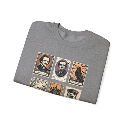 Edgar Allan Poe Sweatshirt The Raven Nevermore Gothic Horror Sweater Dark Academia Macabre Halloween Gift for Book Lovers Birthday Christmas