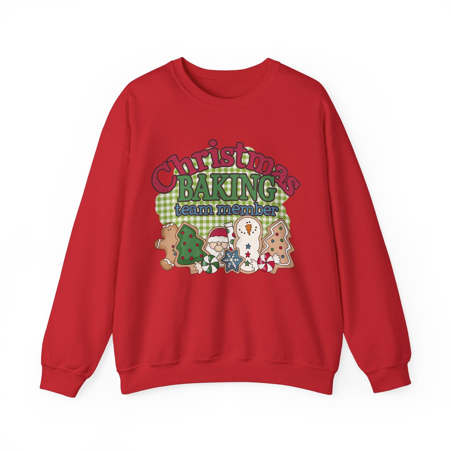 Christmas Baking Team Sweatshirt, Christmas Baking Crew Matching Sweater, Christmas Baking Women's Christmas Shirts, Christmas Cookie Crew Sweatshirt Printify S Red 