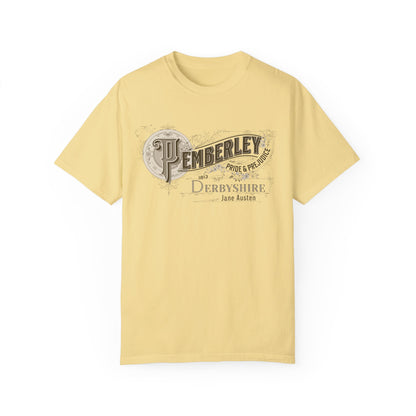 Pemberley TShirt Jane Austen Shirt Pride And Prejudice Gift For Jane Austen Fan Bookish Bookclub Gift Pemberly Derbyshire Fitzwilliam Darcy T-Shirt Printify Butter S 