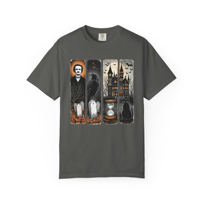 Edgar Allan Poe T-Shirt Gothic Graphic Tee The Raven Nevermore Quote Horror Literature Shirt Dark Academia Aesthetic Halloween Party Gift T-Shirt Printify Pepper S