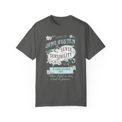 Sense and Sensibility Jane Austen Fan Gift Historical Romance Reader Tee T-Shirt Printify Pepper S 