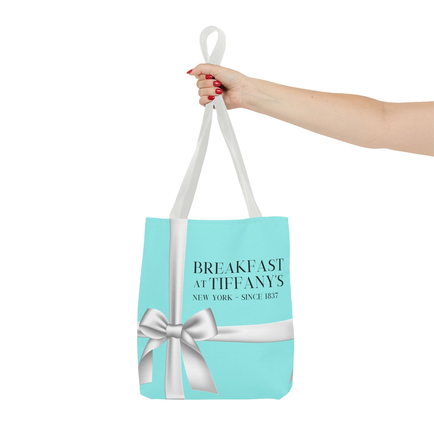 Personalized Breakfast At Tiffany's Tote Bag Retro Audrey Hepburn Theme Gift For Bridal Shower Party Favor Birthday Gift Bride Tote Bags Bags Printify   