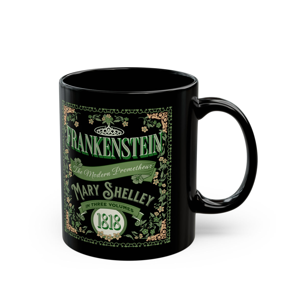 Frankenstein Coffee Mug Mary Shelley Vintage Style Gift For Bookclub Gothic Dark Academia Gift Classic Horror Movie Halloween Party Gift