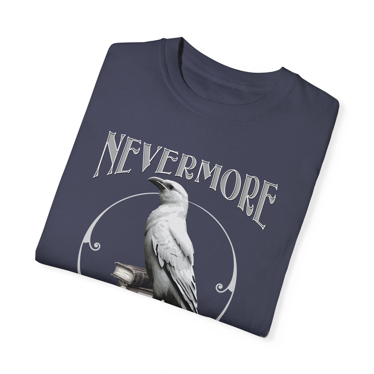 Edgar Allan Poe The White Raven Unisex Garment-Dyed T-shirt T-Shirt Printify   