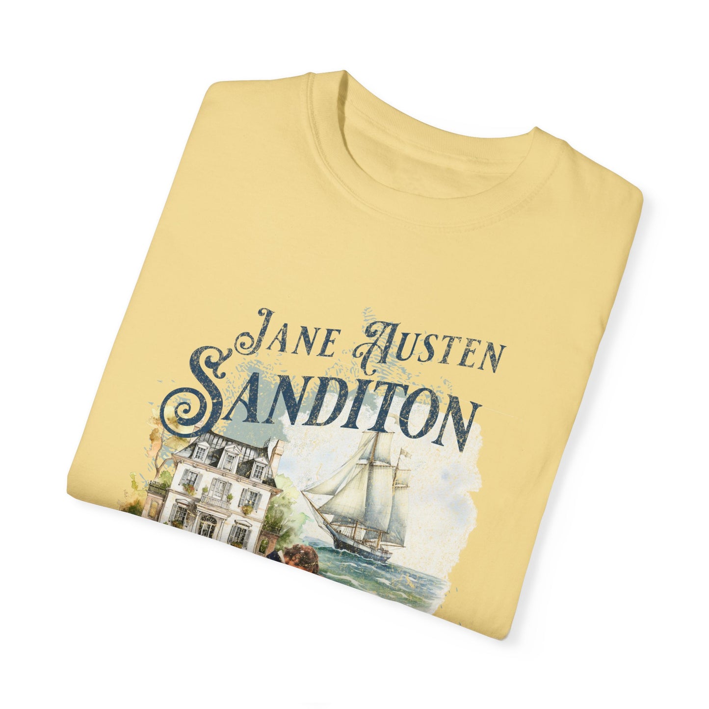 Sanditon Jane Austen Fan T-Shirt Historical Romance Reader Gift T-Shirt Printify   