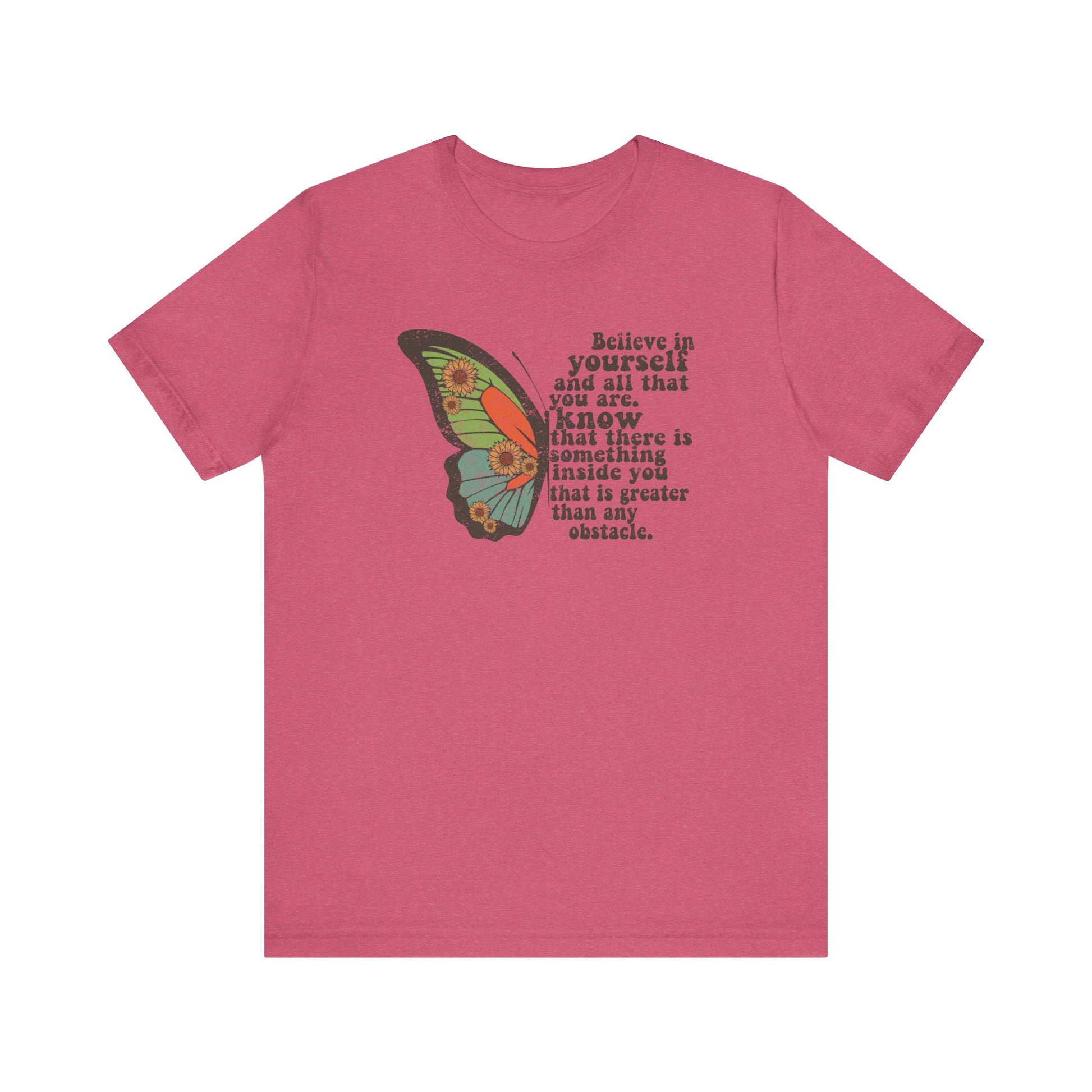 Love Yourself, Inspirational Quotes, Mental Health Awareness, You Matter T-shirt, Self Healing, Positive Vibes, Female Power, You Are Worthy T-Shirt Printify Heather Raspberry XS 