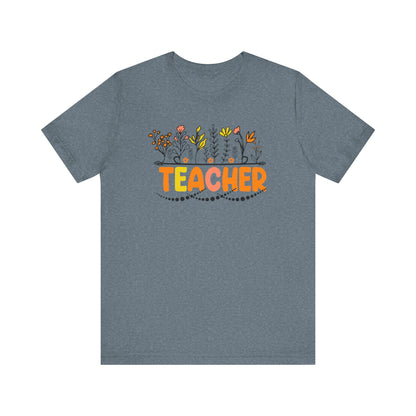 Cute Teacher TShirt Gift, Education Tee, Elementary School Teacher Appreciation, Funny Back To School Shirt, Teacher T-Shirt, Teacher Tee T-Shirt Printify Heather Slate XS 