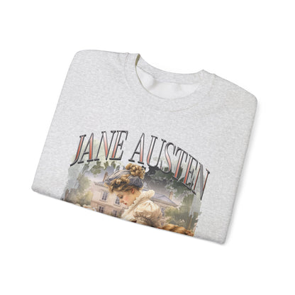 Retro Jane Austen Unisex Heavy Blend™ Crewneck Sweatshirt Sweatshirt Printify   