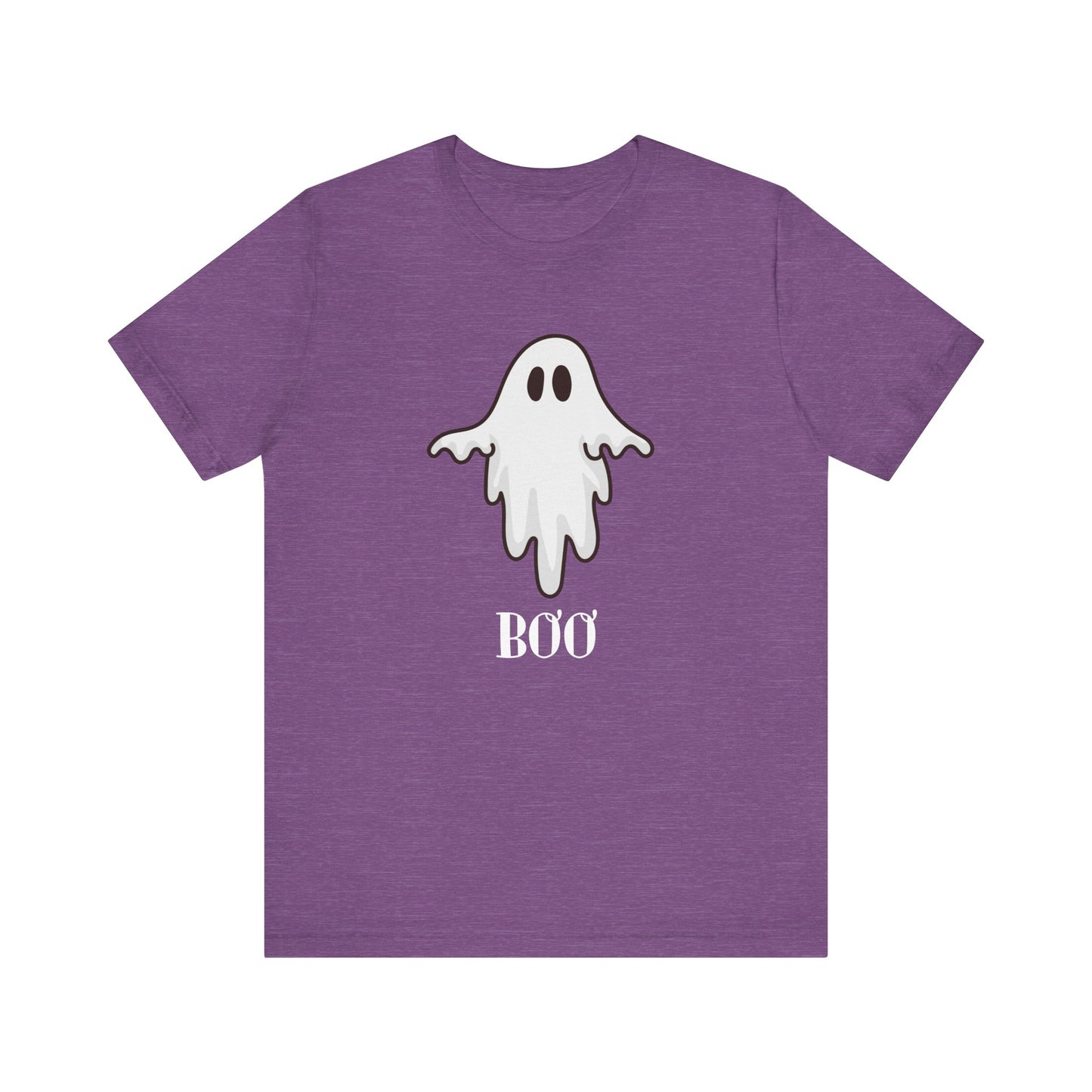 Halloween Ghost  TShirt,  Cute Ghost Shirt, Spooky Season Tee, Halloween Party T-Shirt, Autumn Style T Shirt, Trick or Treating Style, T-Shirt Printify Heather Team Purple XS 