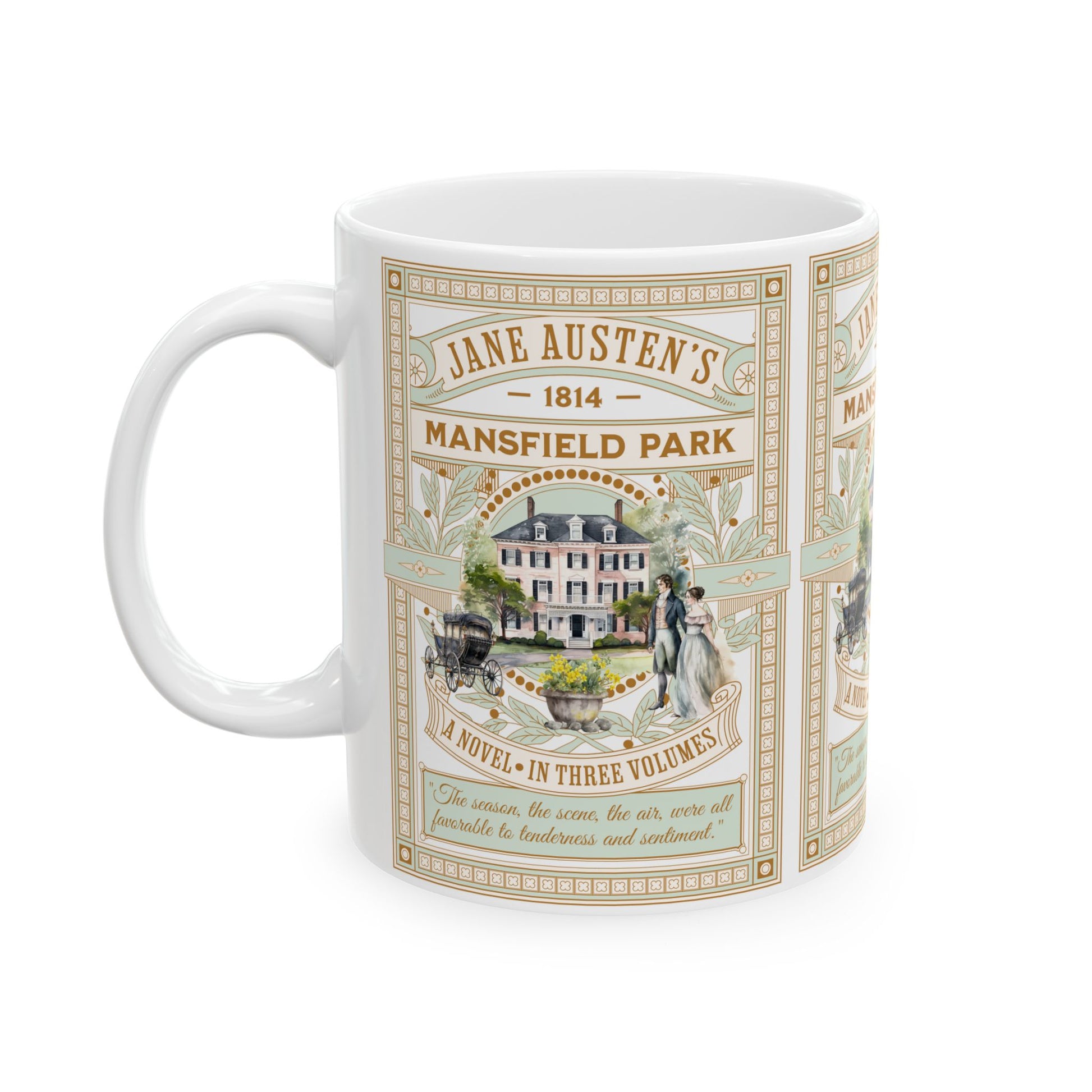 Jane Austen Coffee Mug Mansfield Park Historical Romance Reader Gift Bookish Literary Light Academia Gift for Her Bookclub Gift For Her BFF Mug Printify   