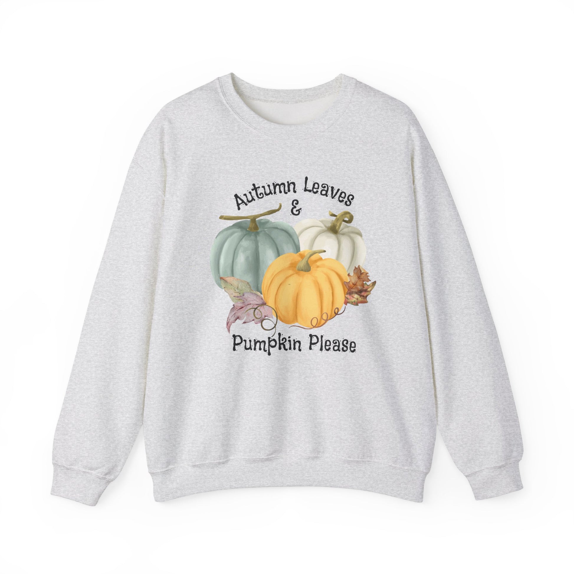 Halloween Pumpkin Sweatshirt, Vintage Autumn Pumpkins Shirt, Spooky Season Sweater, Fall Squash, Autumn Style Sweatshirt Sweatshirt Printify S Ash 