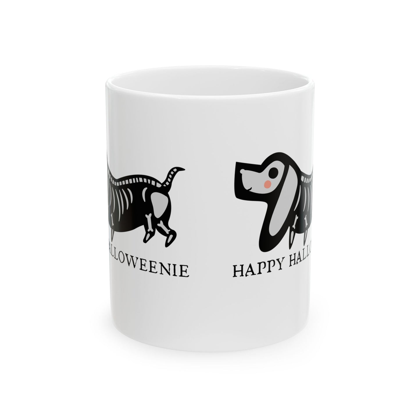 Funny Halloween Dachshund Skeleton Coffee Mug, Dog Lover Gift, Fall Autumn Gift, Spooky Season Halloween Lover Mug, Gift for Mom, Friend Mug Printify   