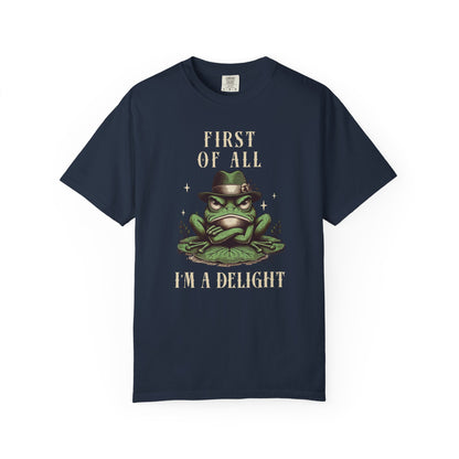 Funny Frog T-Shirt Retro Vibes Froggy Meme Shirt Vintage Frog And Toad Aesthetic Frog Lover Gift For Her Birthday Viral Trendy Shirt T-Shirt Printify Navy S