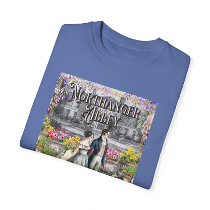 Jane Austen Comfort Colors TShirt, Northanger Abbey Historical Romance, Bookish Literary Jane Austen Fan Art Gift, Gift for Her Bookclub Tee T-Shirt Printify   