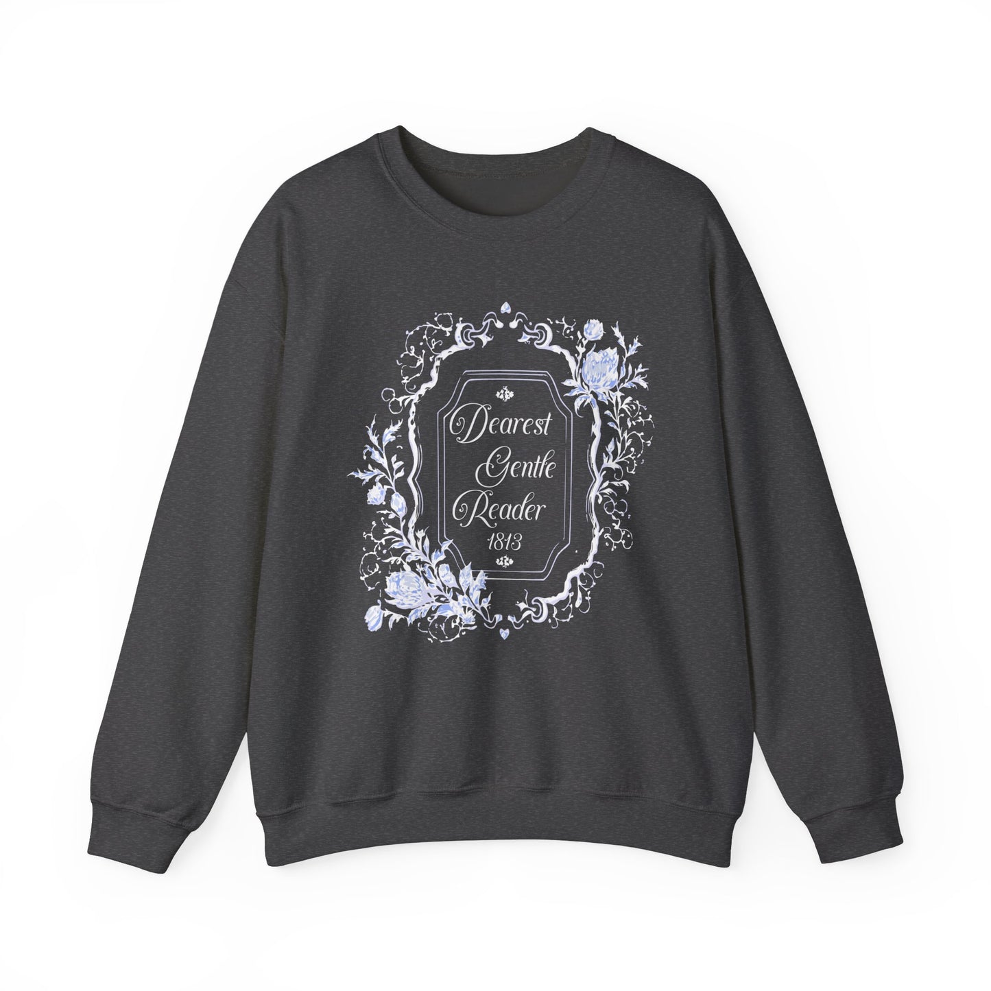 Dearest Gentle Reader Sweatshirt Regency England Ton Society Papers Gift For Historical Romance Fan Drama Romance Reader Gift Bookclub Gift Sweatshirt Printify S Dark Heather 