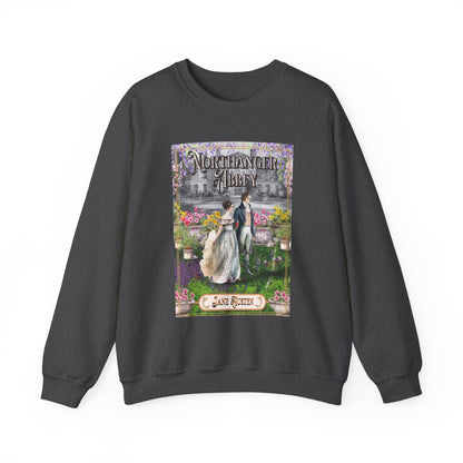 Jane Austen Sweatshirt, Northanger Abbey Historical Romance Sweater, Bookish Literary Jane Austen Fan Art Gift, Gift for Her, Bookclub Shirt Sweatshirt Printify S Dark Heather 