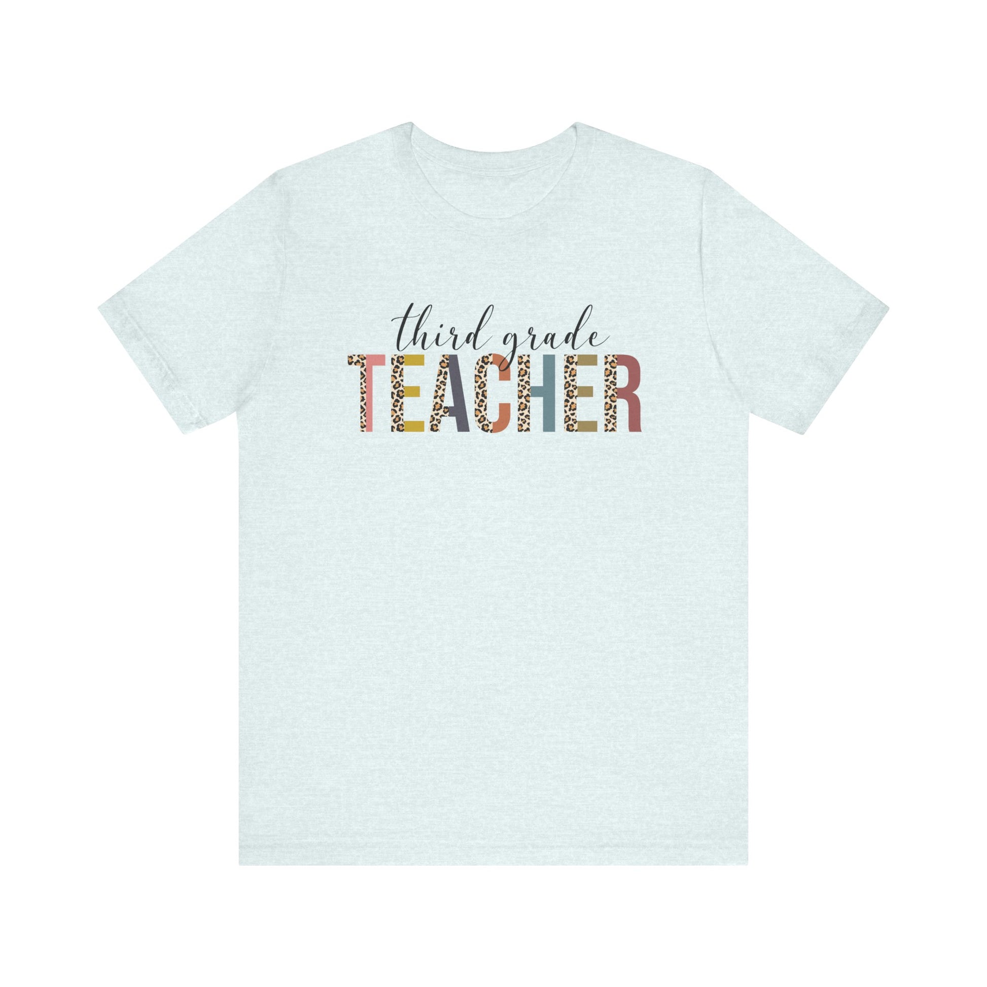 Cute Teacher TShirt Gift, Education Tee, Elementary School Teacher Appreciation, Funny Back To School Shirt, Teacher T-Shirt, Teacher Tee T-Shirt Printify Heather Ice Blue XS 