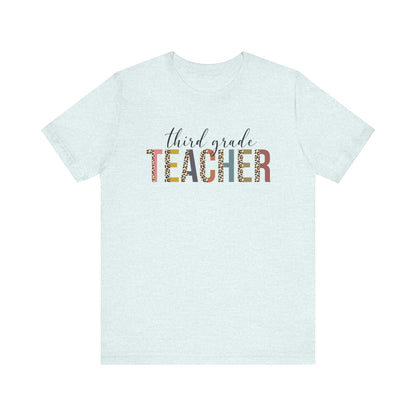 Cute Teacher TShirt Gift, Education Tee, Elementary School Teacher Appreciation, Funny Back To School Shirt, Teacher T-Shirt, Teacher Tee T-Shirt Printify Heather Ice Blue XS 