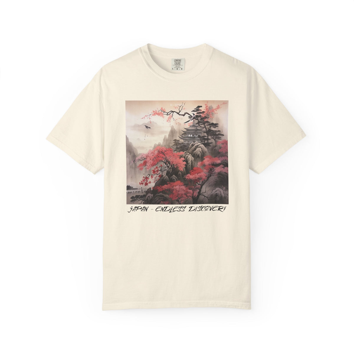 Japanese Mountain T-Shirt Pretty Sumi-e Style Japan Landscape Ink Painting Gift For Her Japanese Vacation Vintage Japanese Aesthetic Tee