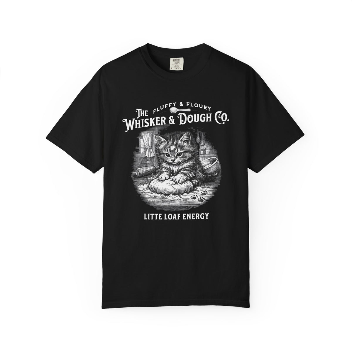 Whisker & Dough Co. Cat Illustration T-shirt | Little Loaf Energy