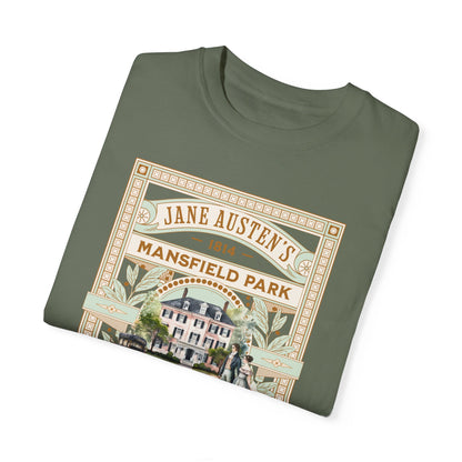 Jane Austen T- Shirt, Mansfield Park Historical Romance Comfort Colors Tee, Bookish Literary Jane Austen Fan Art Gift for Her Bookclub Shirt T-Shirt Printify   