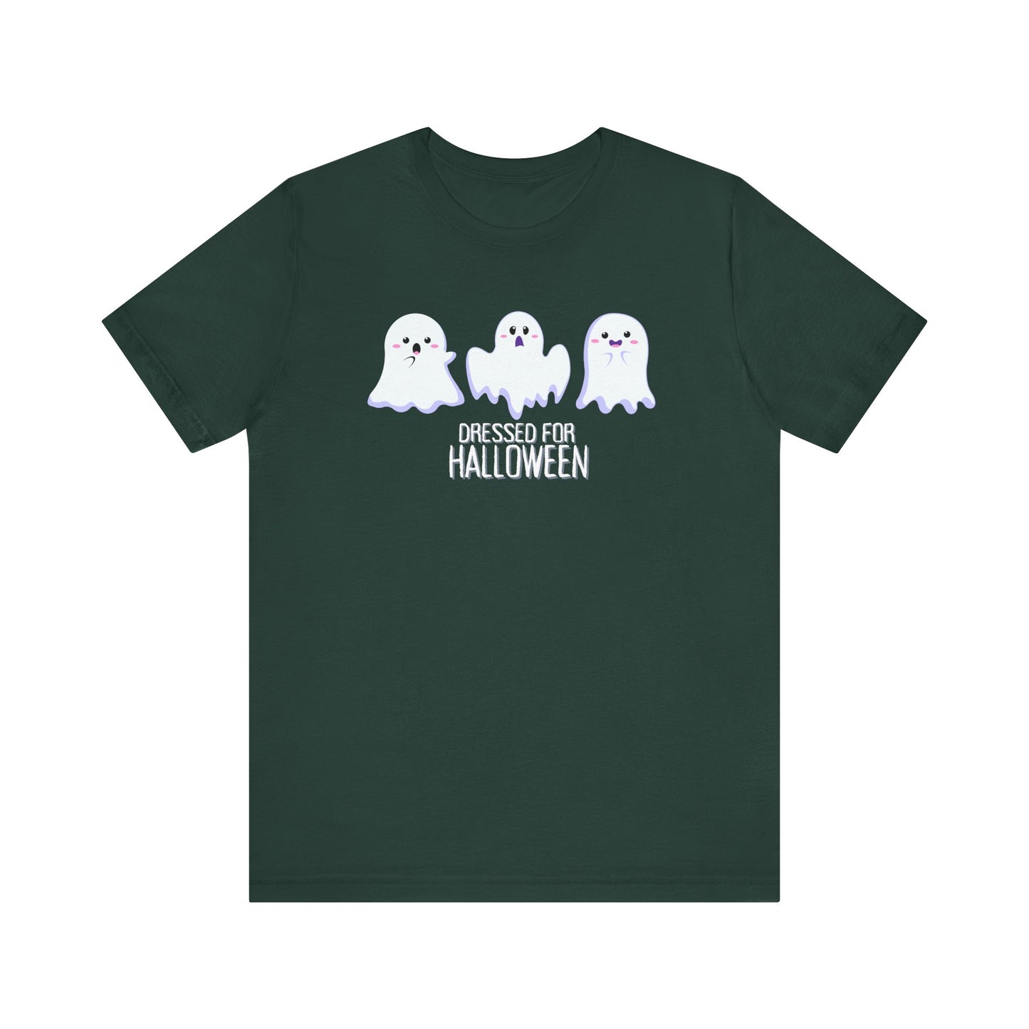 Halloween Cute Ghosts TShirt, Spooky Season Tee, Trick or Treating Shirt, Halloween Party T-Shirt, Funny Ghost Graphic T Shirt T-Shirt Printify Forest XS 