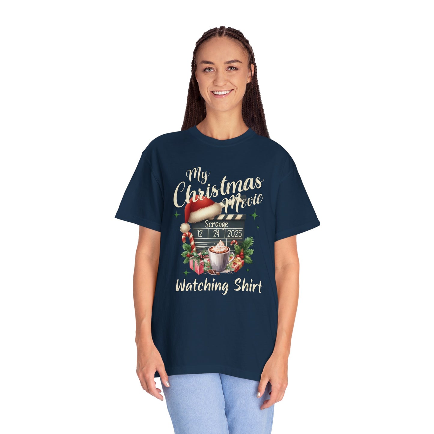 Custom Christmas Movie Watching Shirt, Holiday Movie Sweatshirt, Funny Gift For Her, Festive Shirts, Family Group Shirts, Xmas Keepsake Gift