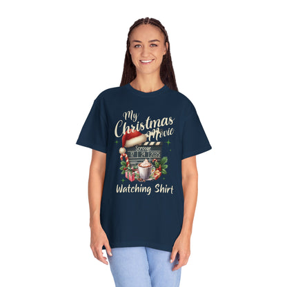 Custom Christmas Movie Watching Shirt, Holiday Movie Sweatshirt, Funny Gift For Her, Festive Shirts, Family Group Shirts, Xmas Keepsake Gift