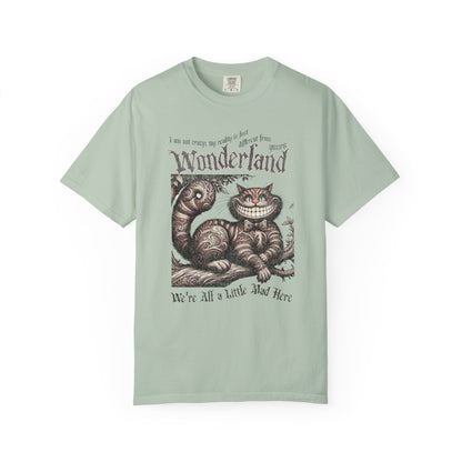 Cheshire Cat Alice in Wonderland TShirt Comfort Colors Oversized T-Shirt Dark Academia Mad Hatter Tea Party Bookish Book Lover Booktok Gift T-Shirt Printify Bay S