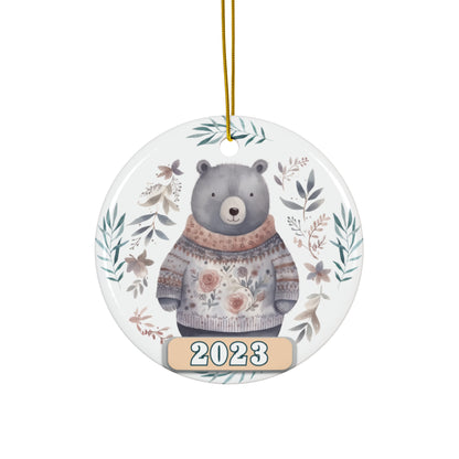 Christmas 2023 Ornament, Scandinavian, Swedish Decoration, Holiday Gift Idea, Heirloom Keepsake, Host Gift Exchange, Family Xmas Tree Bauble Home Decor Printify Circle One Size 