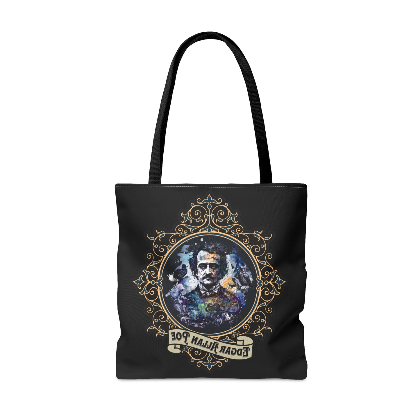 Edgar Allan Poe Tote Bag, Vintage Poet, Poetry Lover Shoulder Bag, Dark Academia, Literary, Bookish, Bookclub Gift, Fall Autumn Project Bag Bags Printify   