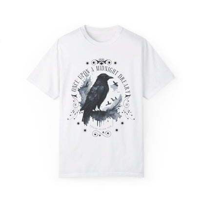 Edgar Allan Poe Shirt, The Raven Nevermore Poet, Poetry Lover Tee, Book, Reading Lover Shirt, Gothic, Light Academia Gifts, Comfort Colours T-Shirt Printify White S 