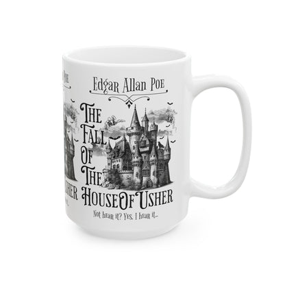 Edgar Allan Poe Coffee Mug Fall Of The House Of Usher Coffee Cup Gift For Book Lover Reader Gift For Gothic Dark Academia Bookish Birthday Mug Printify   