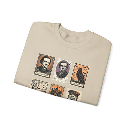 Edgar Allan Poe Sweatshirt The Raven Nevermore Gothic Horror Sweater Dark Academia Macabre Halloween Gift for Book Lovers Birthday Christmas Sweatshirt Printify