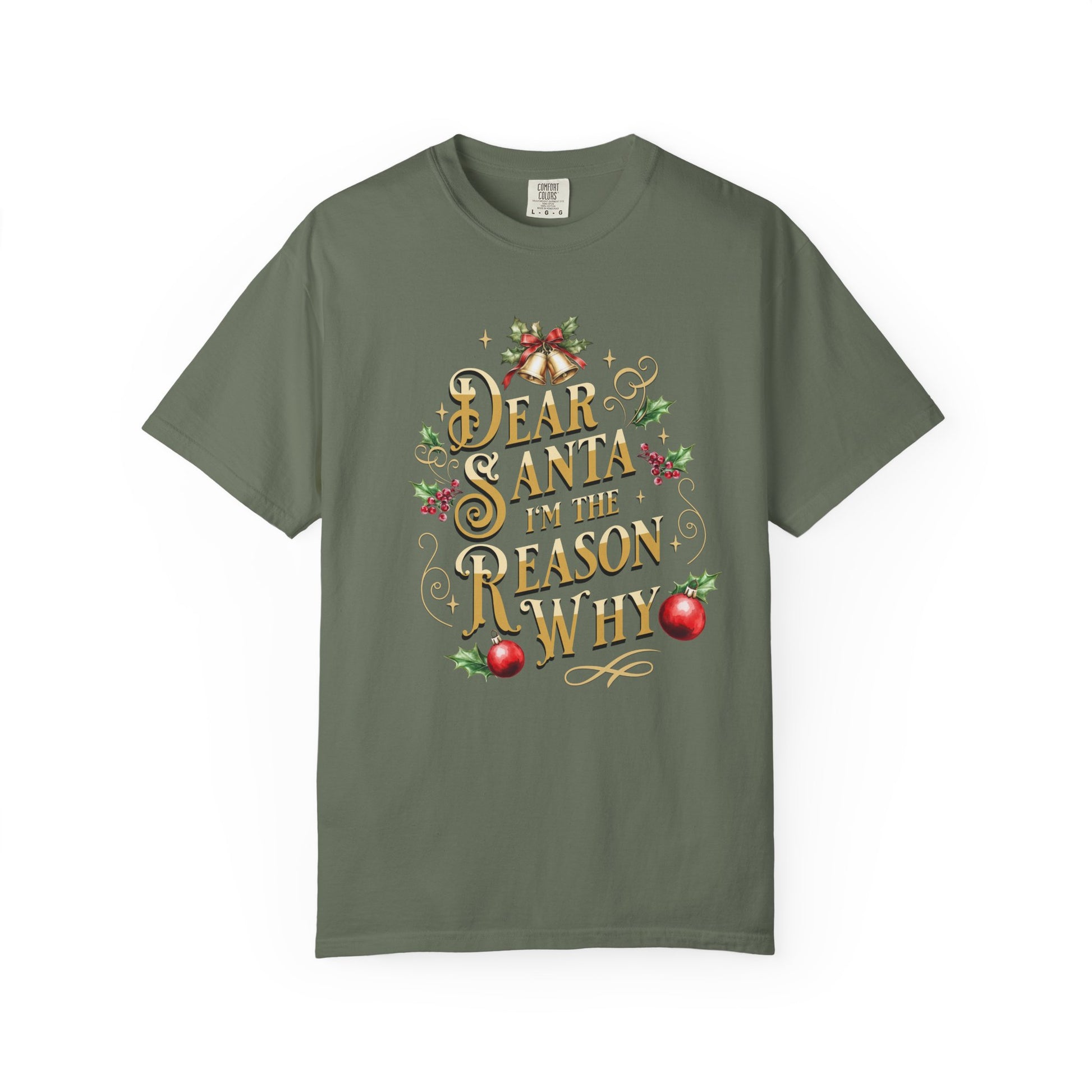 I'm The Reason Why Christmas T-Shirt, Funny Holiday Gift, Dear Santa I'm the Reason Why Tee, Unisex Casual Wear, Festive Apparel T-Shirt Printify Moss S