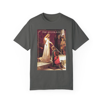 Renaissance The Accolade Print T-Shirt King Arthur And His Knights Renfaire Theme Gift Comfortable Medieval Festival Shirt Art Lover Gift T-Shirt Printify Pepper S