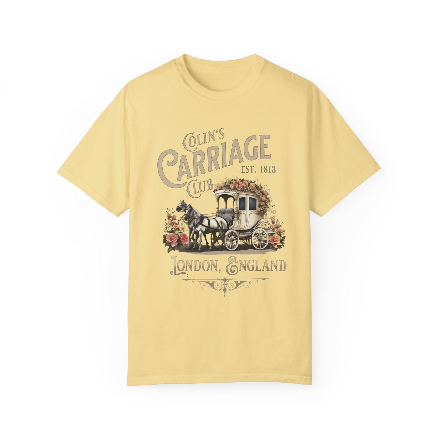 Colins Carriage Club Shirt Regency England Ton Society Gift For Book Lover Fan Historical Drama Penelope Romance Reader Gift Bookclub Gift T-Shirt Printify Butter S 