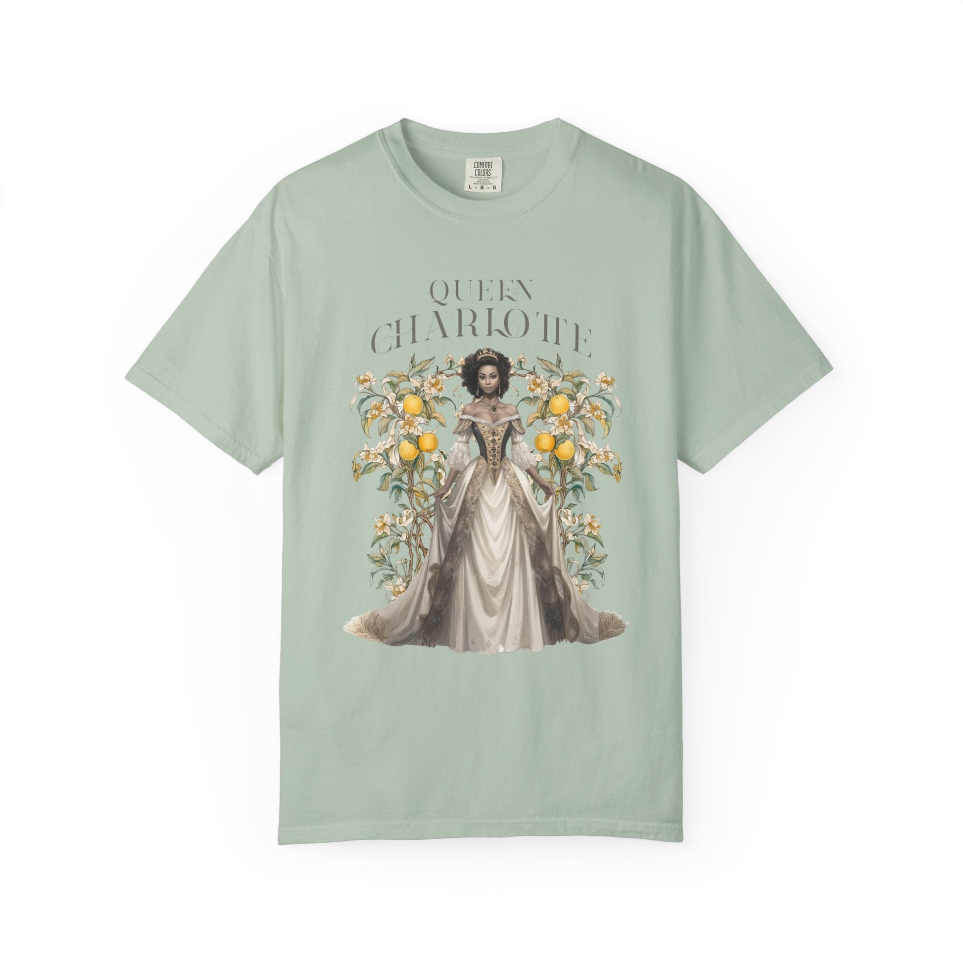 Queen Charlotte T-Shirt Literary Regency Period Tee Historical Drama Series Watching Spilling The Tea Theme Gift for Her Birthday Christmas T-Shirt Printify Bay S