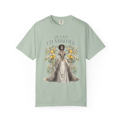 Queen Charlotte T-Shirt Literary Regency Period Tee Historical Drama Series Watching Spilling The Tea Theme Gift for Her Birthday Christmas T-Shirt Printify Bay S