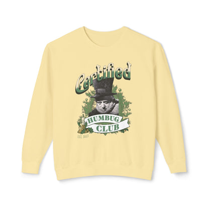 A Christmas Carol Sweatshirt Certified Humbug Club Crewneck, Funny Holiday Sweater, Unisex Gift, Casual Wear, Cozy Outfit, Christmas Jumper Sweatshirt Printify Butter S