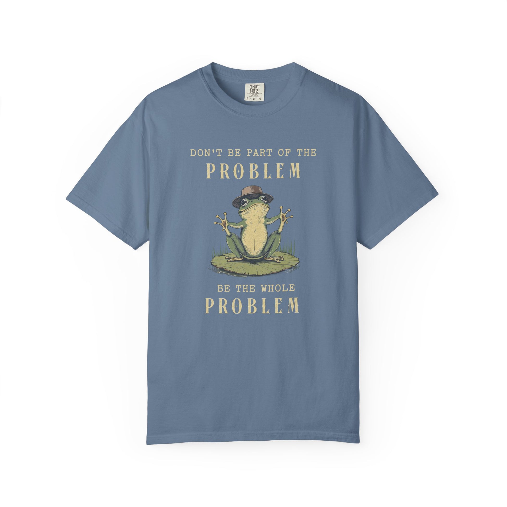 Funny Frog T-Shirt Retro Self Care Froggy Meme Shirt Vintage Frog And Toad Aesthetic Frog Lover Gift For Her Birthday Viral Trendy Shirt T-Shirt Printify Blue Jean S