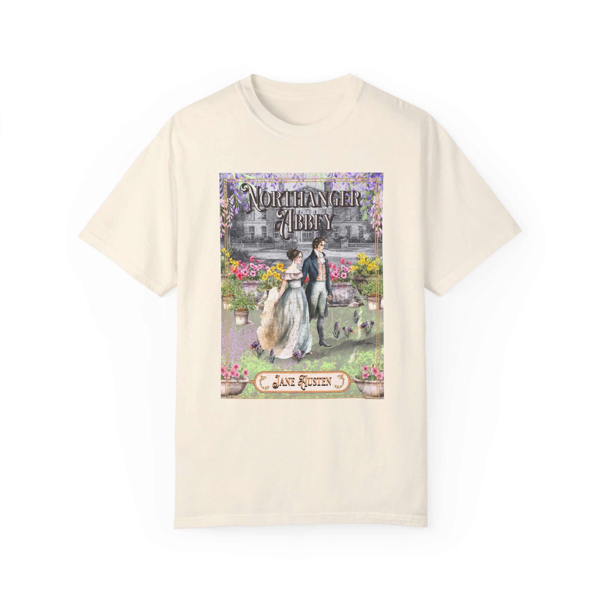 Jane Austen Comfort Colors TShirt, Northanger Abbey Historical Romance, Bookish Literary Jane Austen Fan Art Gift, Gift for Her Bookclub Tee T-Shirt Printify Ivory S 