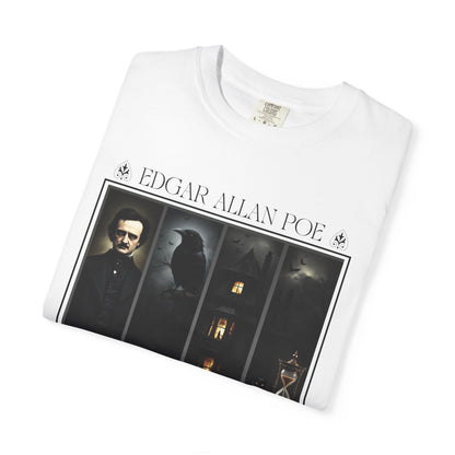 Edgar Allan Poe T-Shirt Gothic Graphic Tee The Raven Nevermore Quote Horror Literature Shirt Dark Academia Aesthetic Halloween Party Gift T-Shirt Printify