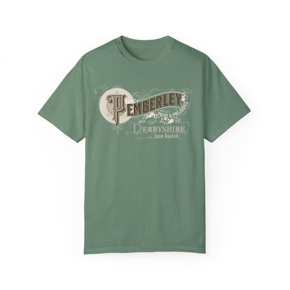 Pemberley TShirt Jane Austen Shirt Pride And Prejudice Gift For Jane Austen Fan Bookish Bookclub Gift Pemberly Derbyshire Fitzwilliam Darcy T-Shirt Printify Light Green S 